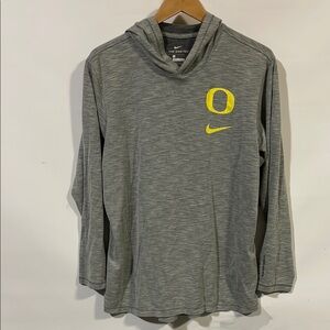 Nike Heather Gray Hoodie with Yellow Accents